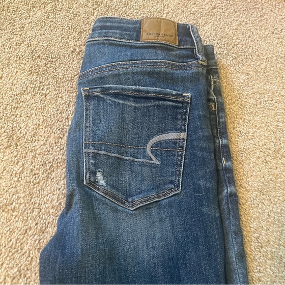 Women's Denim Jeans Size 4 Skinny American Eagle Super Stretch - Picture 7 of 12